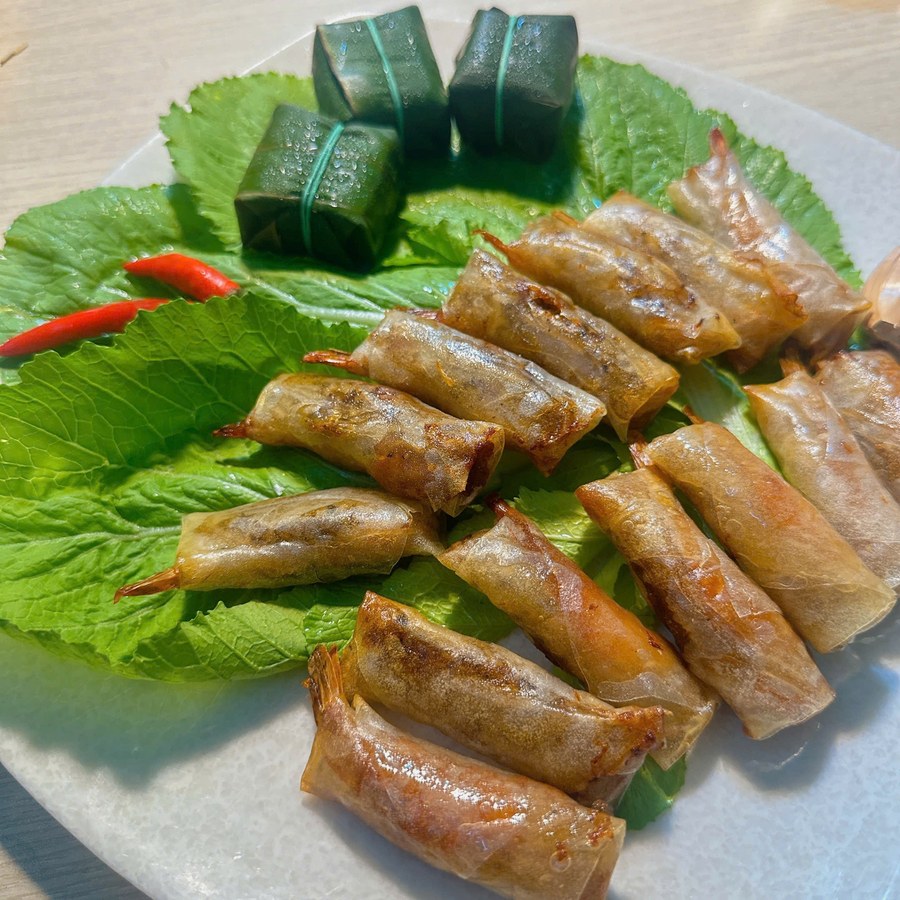 chả ram tôm đất Bình Định Dì Anh